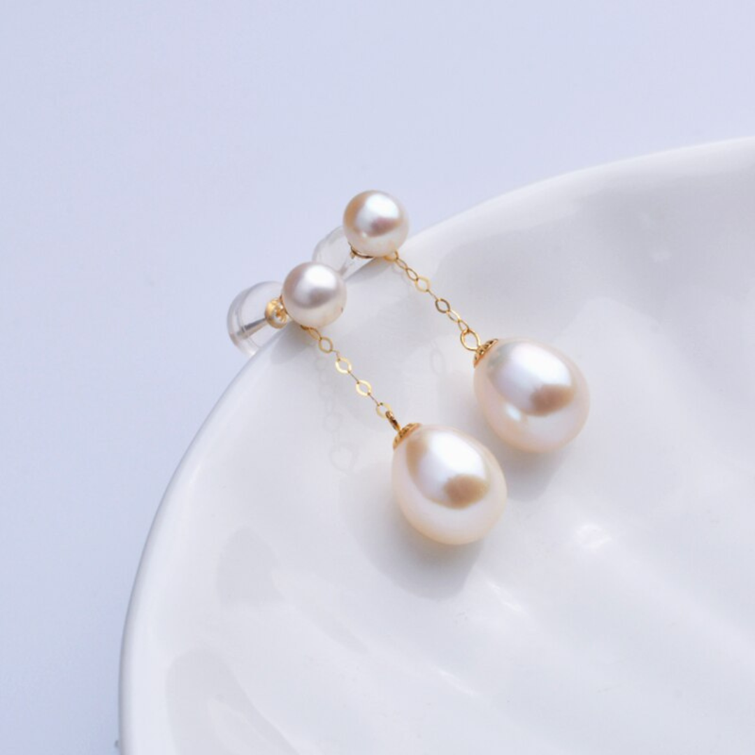 Boucles d'oreilles Perle Élégantes Plaquées Or
