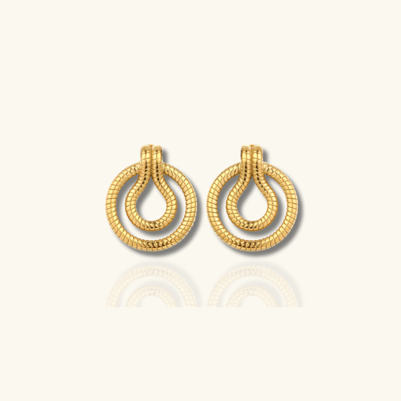 Boucles d'oreilles labyrinthes plaqué or