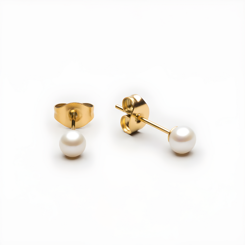 Boucles d'Oreilles Mini Stud avec Perles