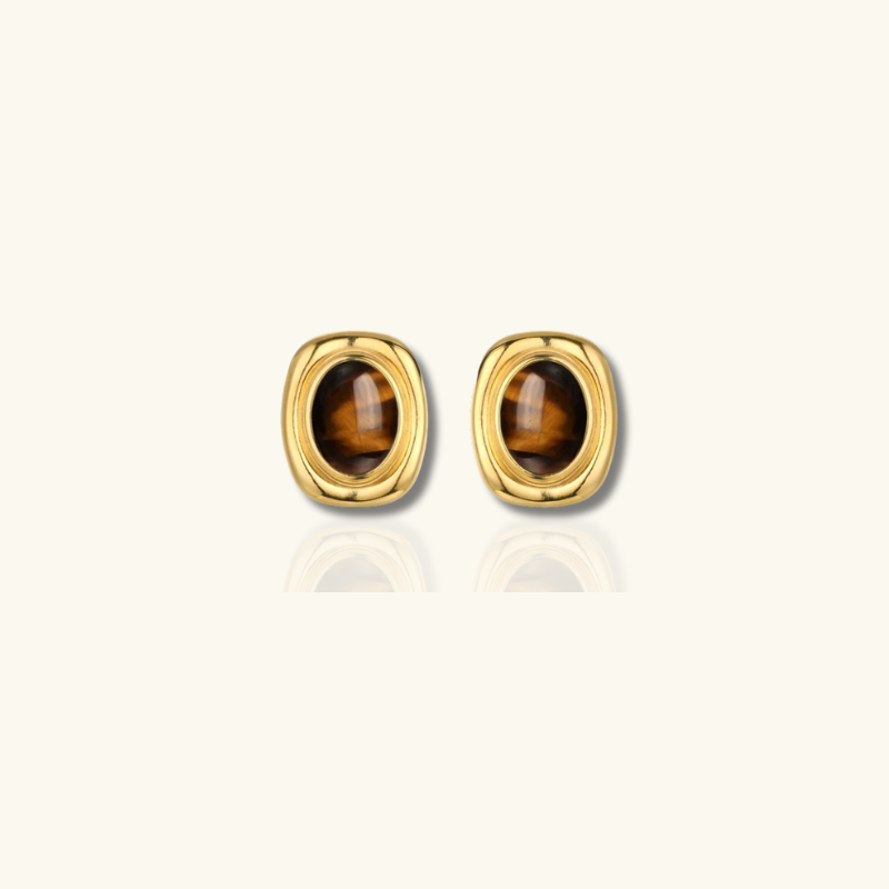 Boucles d'oreilles Vintage Gemme