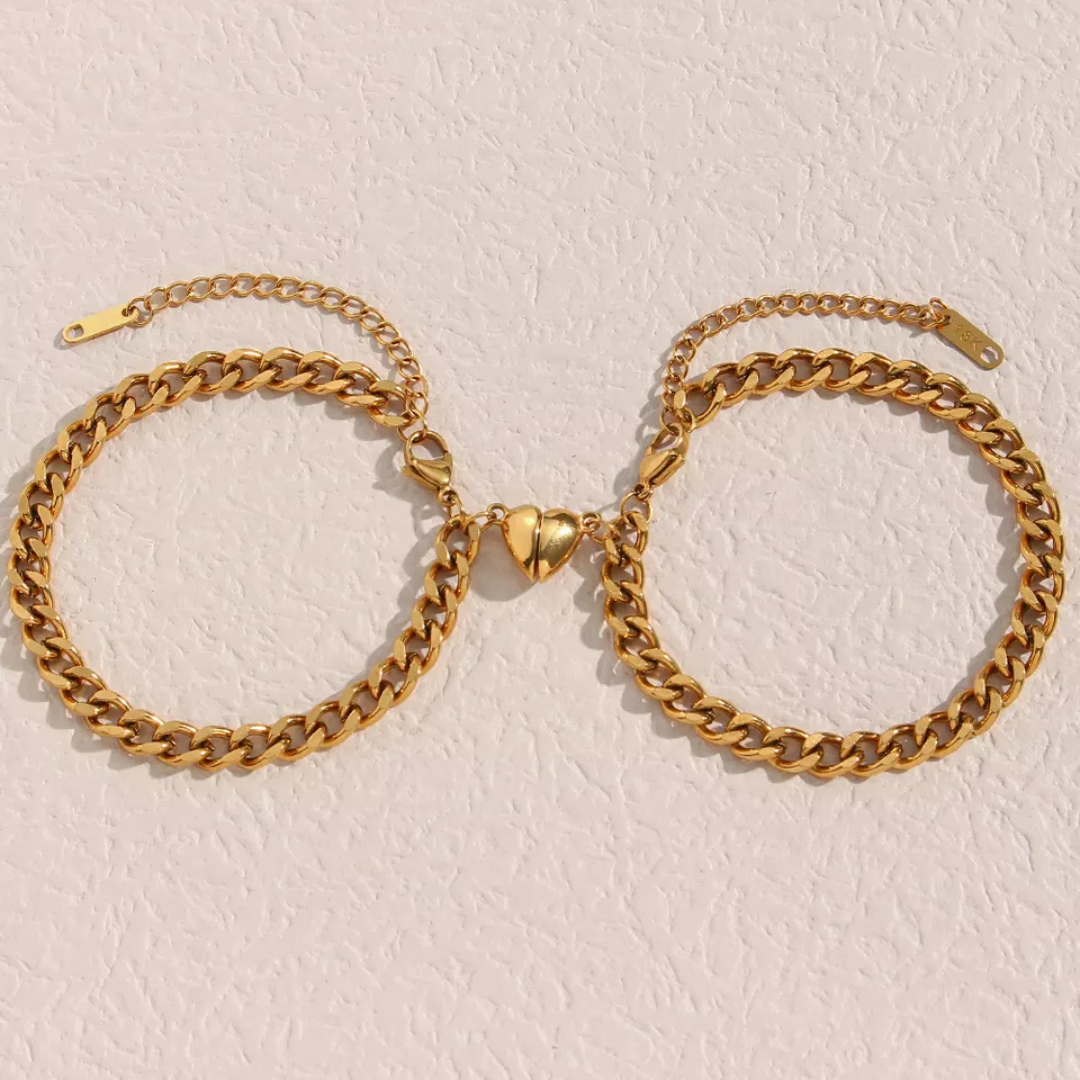 Ensemble de Bracelets Cœur Alliage Haute Qualité