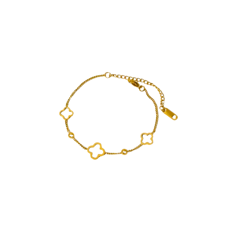 Bracelet Trèfles Ouverts Porte-Bonheur