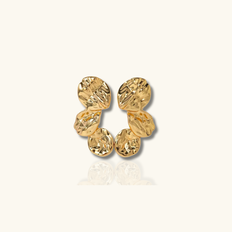 Boucles d'oreilles triple pétale plaquées or