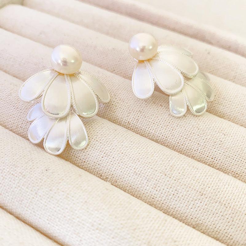 Boucles d'oreilles Fleurs à Double Couche