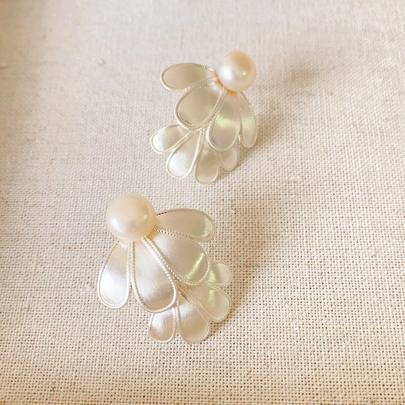 Boucles d'oreilles Fleurs à Double Couche