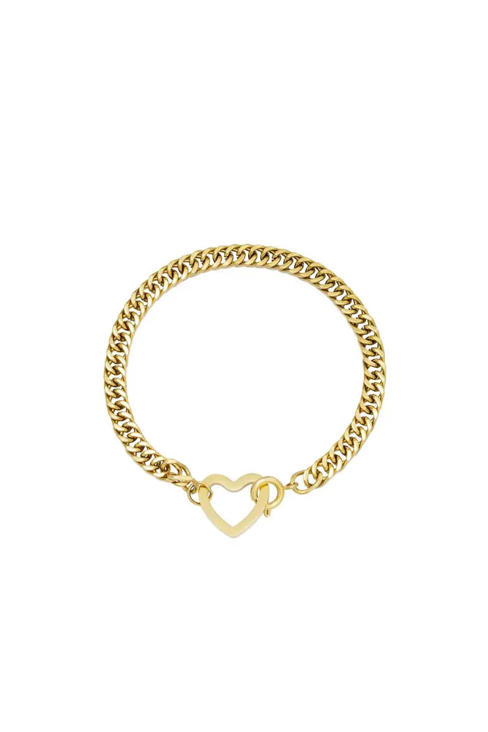 Bracelet Cœur Élégant Acier