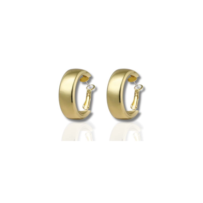 Boucles d'oreilles créoles dorées grandes taille plaqué or