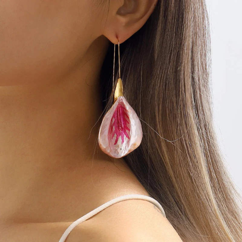 Boucles d'oreilles Bengale à fleurs