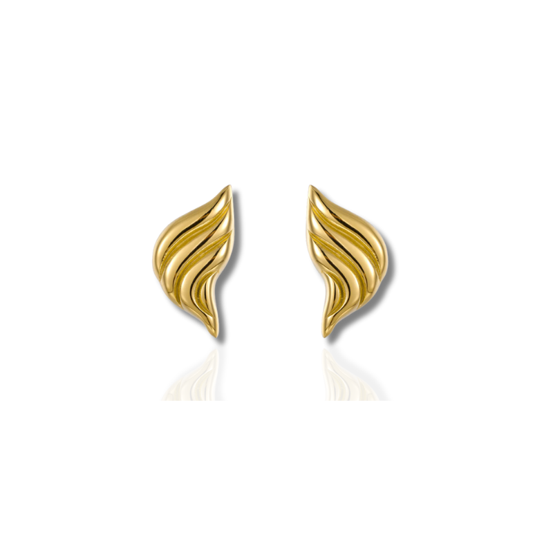 Boucles d'oreilles ailes d'ange plaqué or