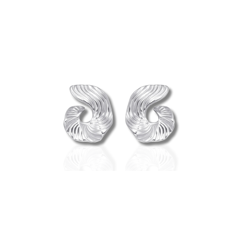Boucles d'oreilles créoles swirl plaqué or