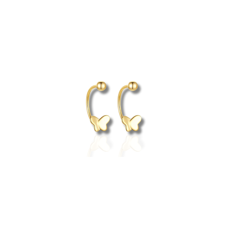Boucles d'oreilles pendantes plaqué or