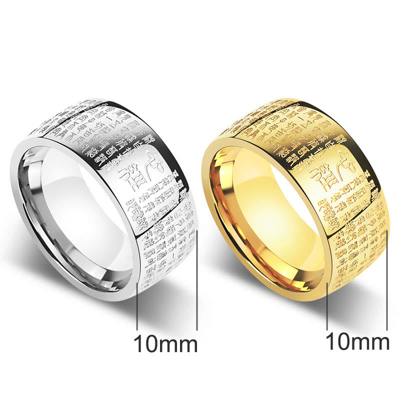 Bague large gravée argent doré – Léo