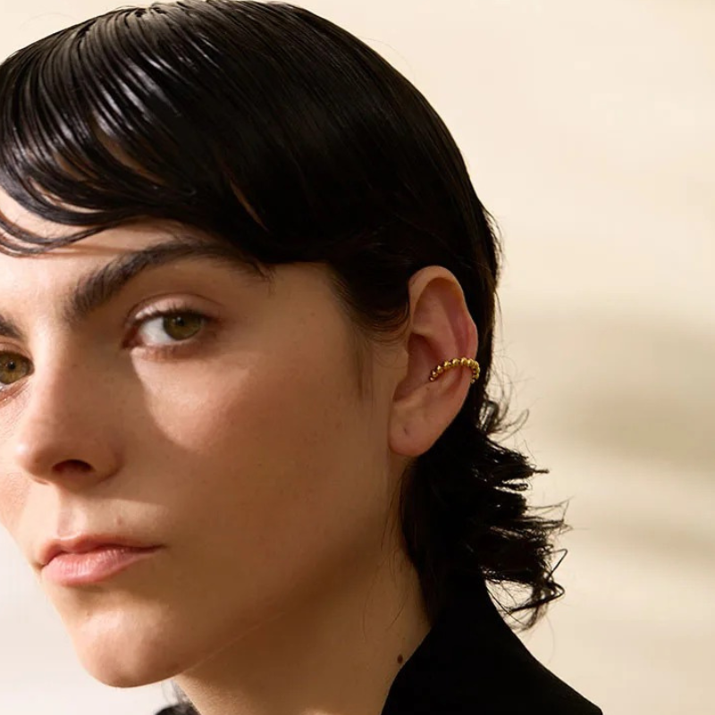 Ear Cuffs avec perles plaquées or