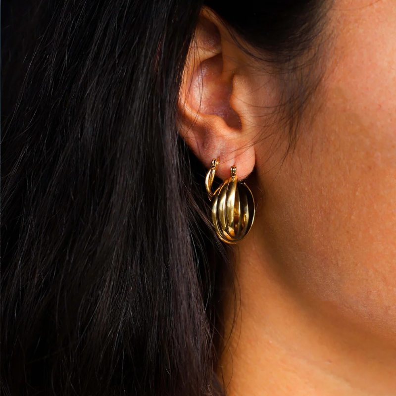 Boucles d'oreilles créoles Parisiennes élégantes