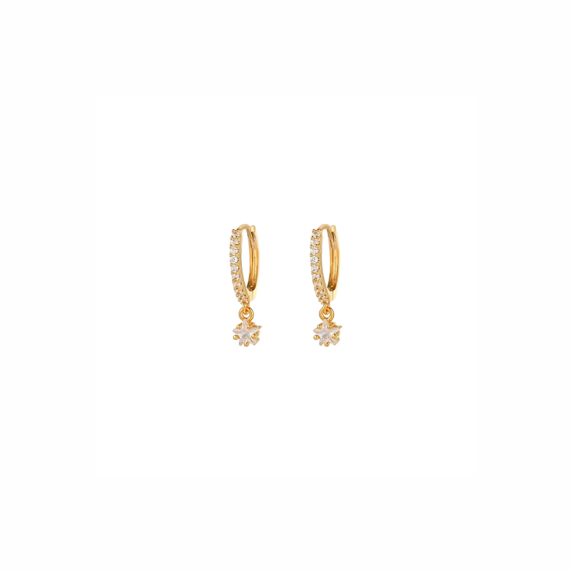 Boucles d'oreilles gouttes lune plaqué or