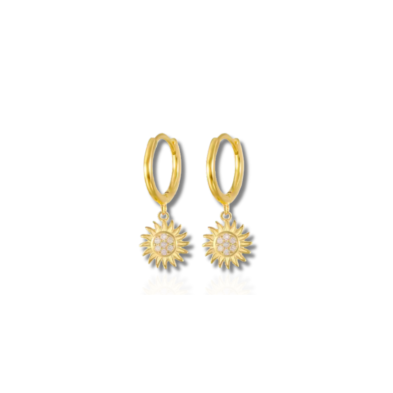 Boucles d'Oreilles en Hoops Boho Plaquées Or