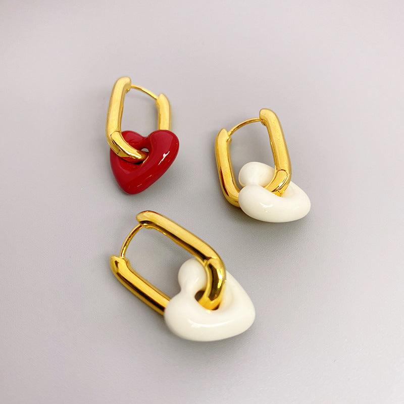 Boucles d'oreilles en forme de cœur