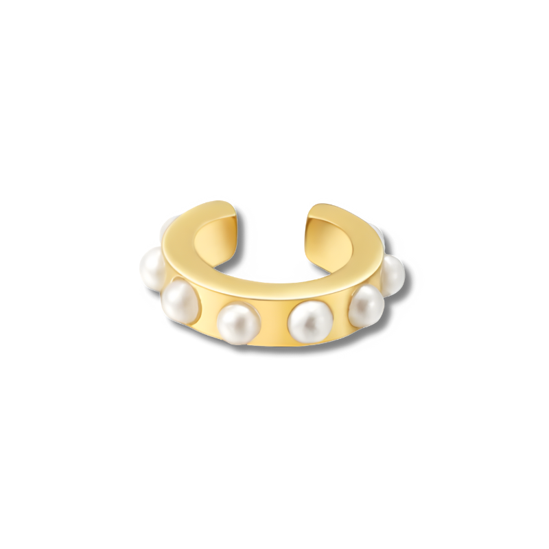 Ear Cuff en Forme de C avec Perles