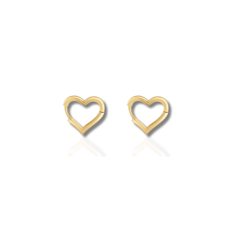 Boucles d'oreilles créoles en forme de cœur élégantes