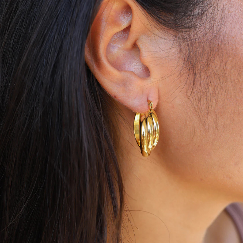 Boucles d'oreilles créoles Parisiennes élégantes