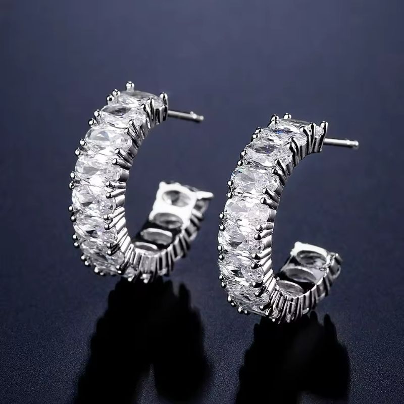Boucles d’oreilles pendantes en cristal éclatant