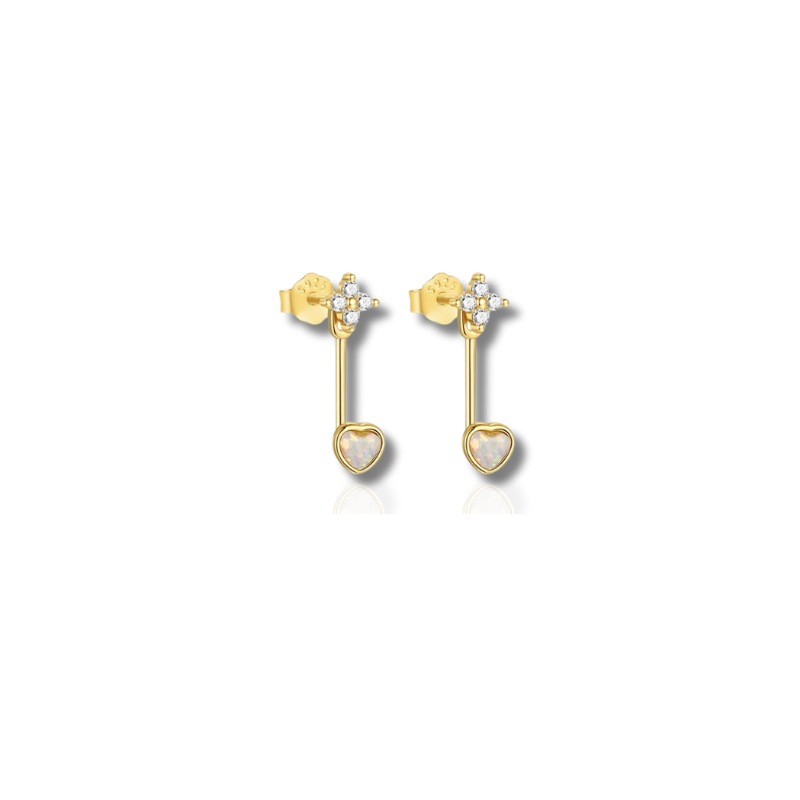 Boucles d'oreilles pendantes plaqué or