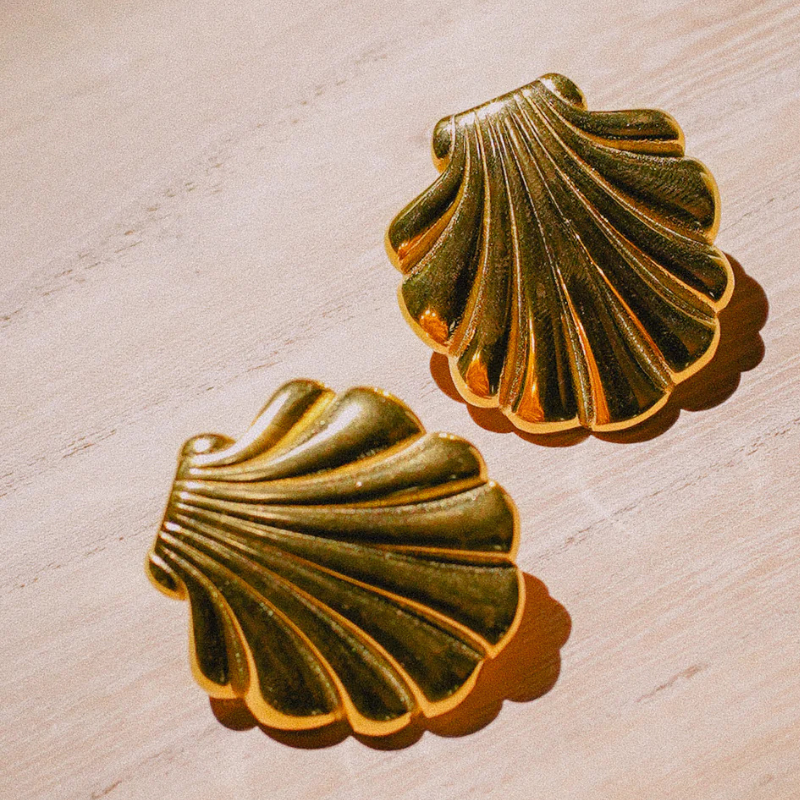 Boucles d'oreilles coquillage plaqué or