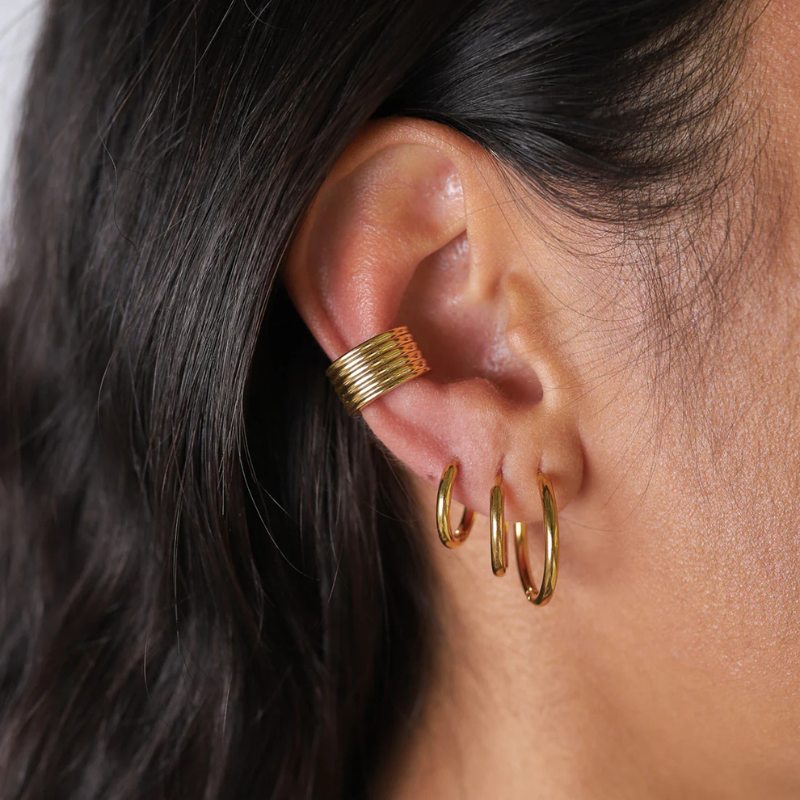 Manchon de Boucle d'Oreille Plaqué Or Élégant