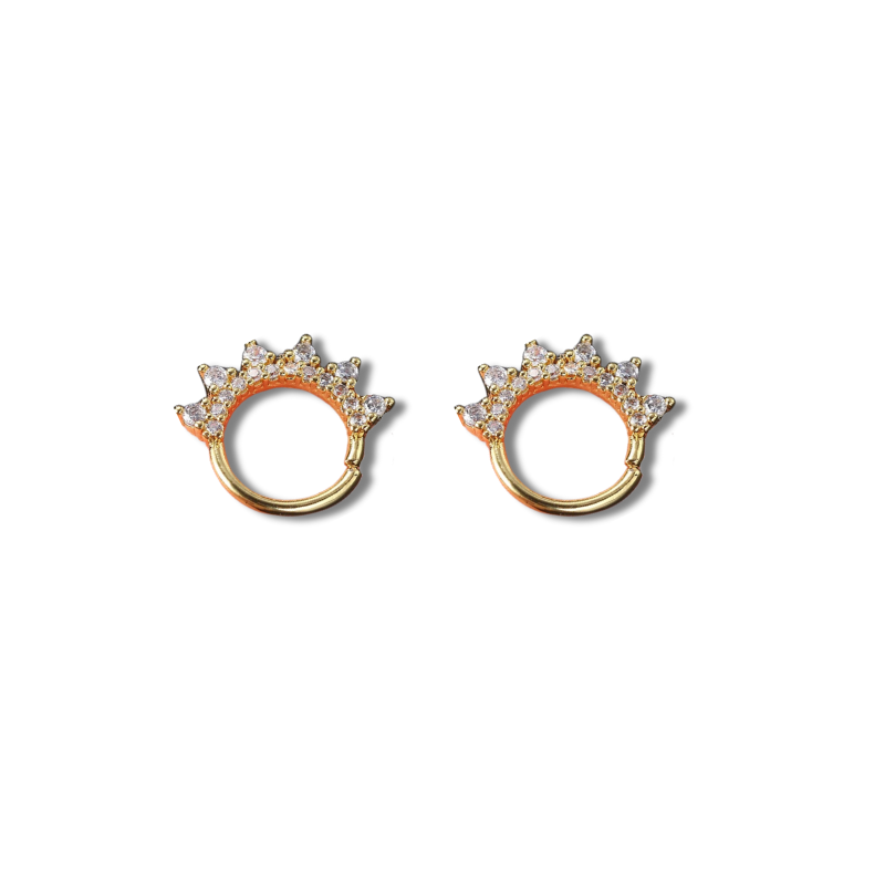 Boucles d'oreilles helix avec zircon scintillant