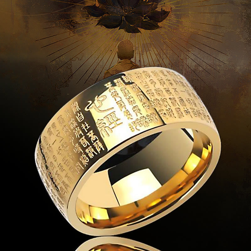 Bague large gravée argent doré – Léo