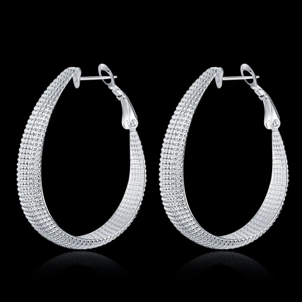 Boucles d'oreilles argentées