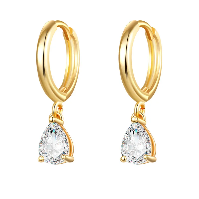 Boucles d’Oreilles Goutte Zirconium