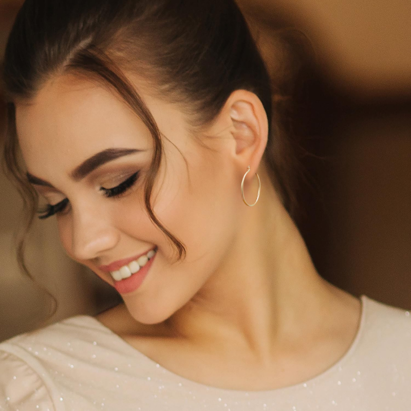 Boucles d'Oreilles Créoles Dorées Grandes