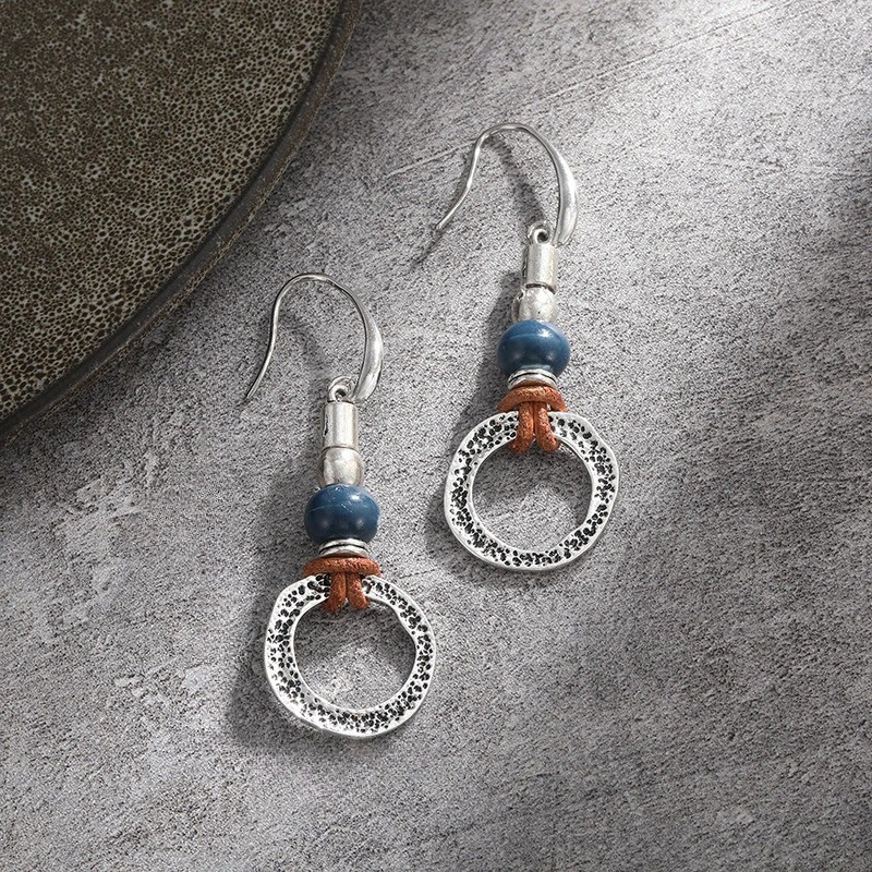 Boucles d'Oreilles Métal Antique Ethnique Vintage