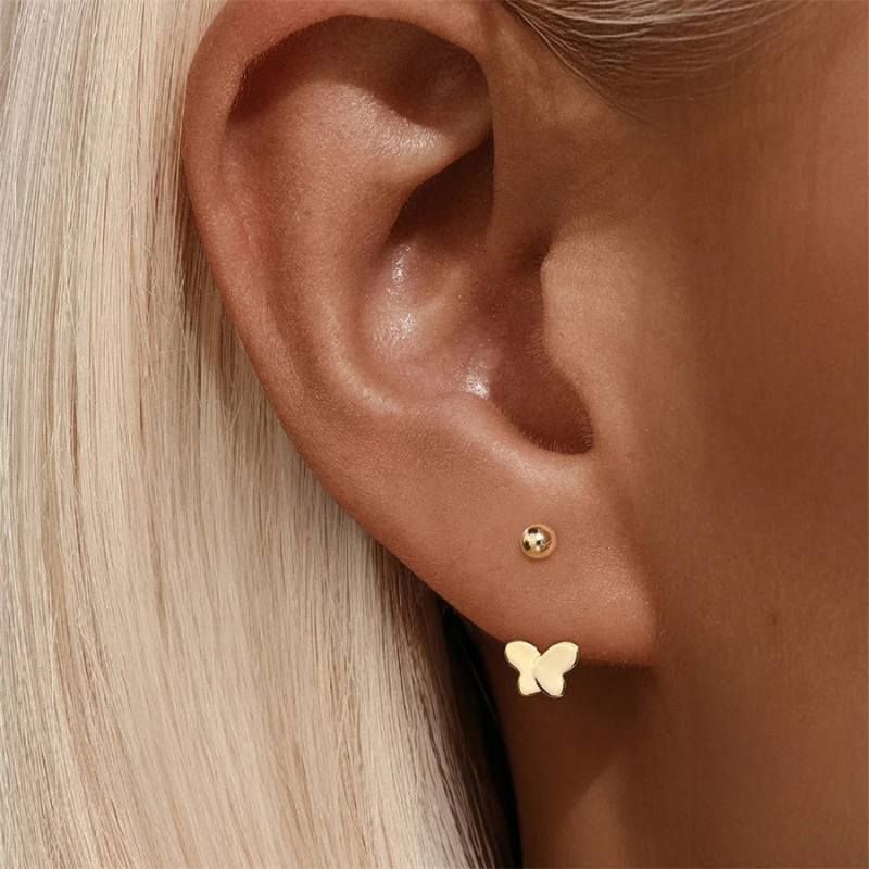 Boucles d'oreilles pendantes plaqué or