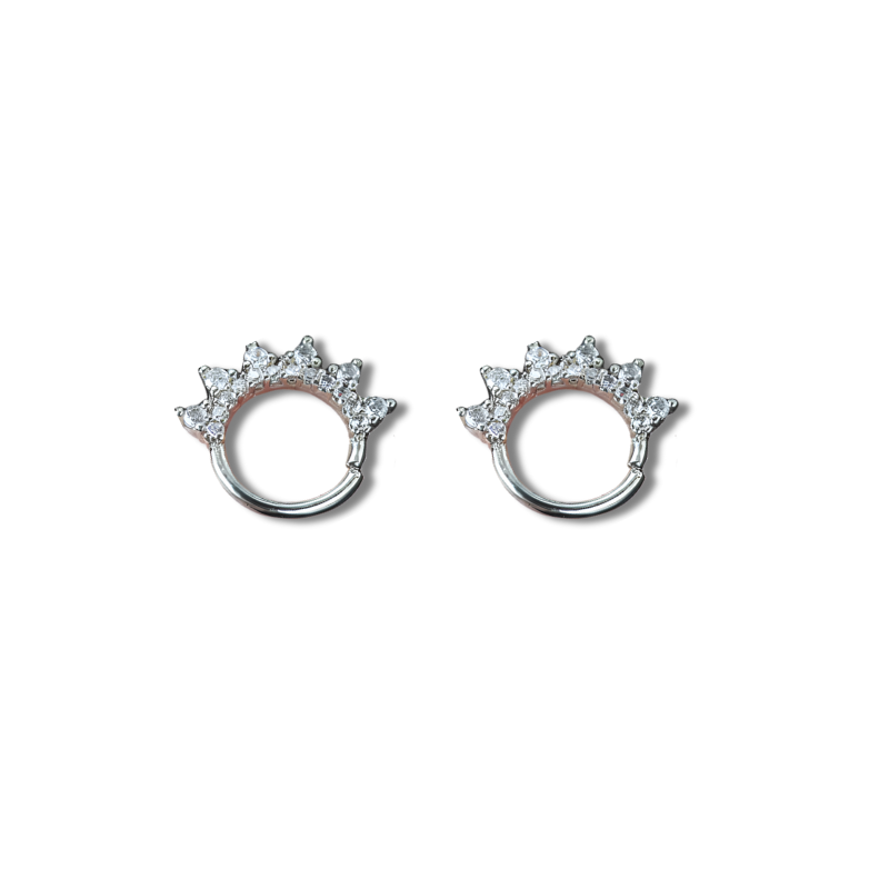 Boucles d'oreilles helix avec zircon scintillant
