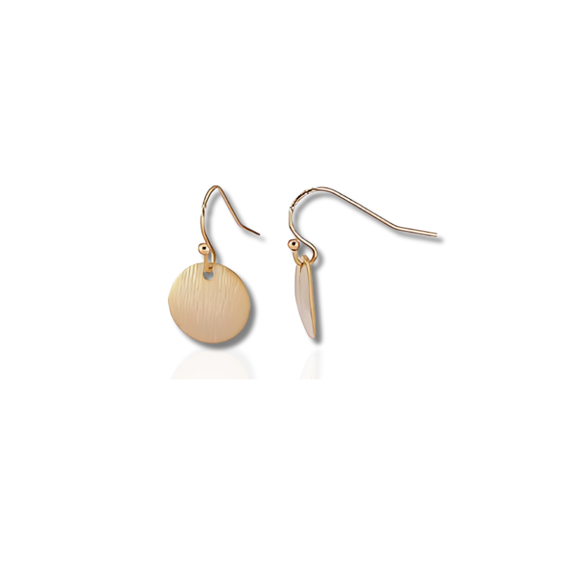 Boucles d'oreilles rondes dorées