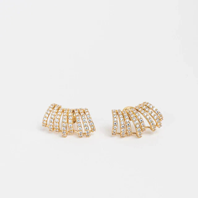 Boucles d’Oreilles Crochet Zircone Raffinées