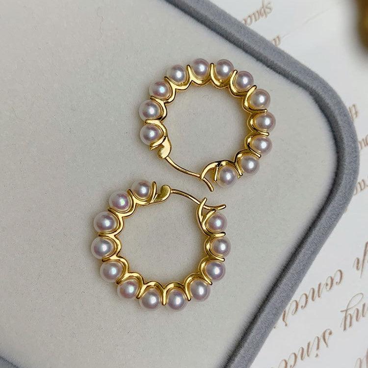 Boucles d'oreilles Perle Coquillage Ronde