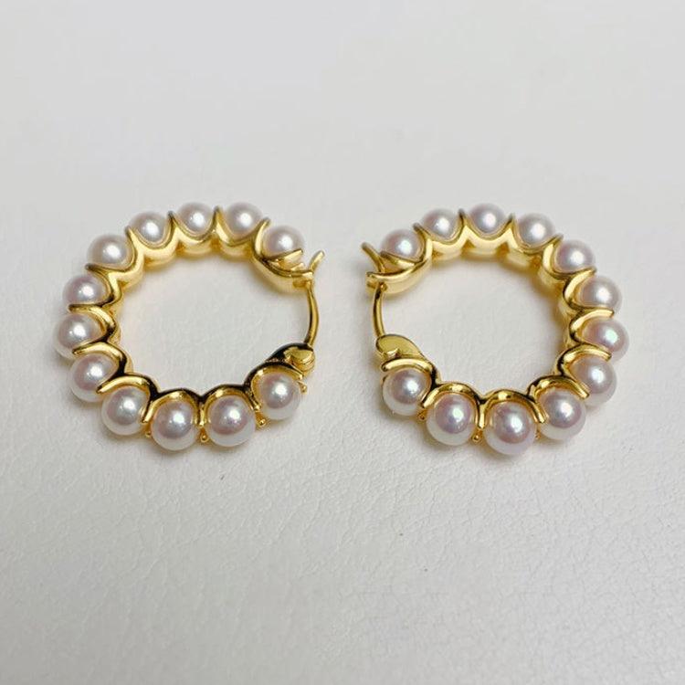 Boucles d'oreilles Perle Coquillage Ronde