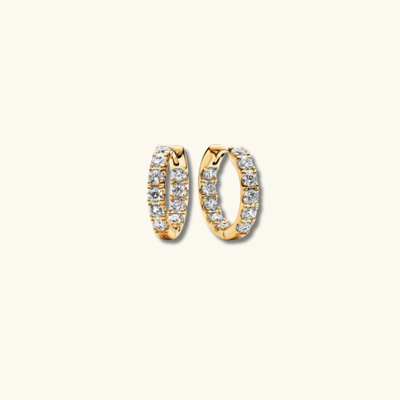 Set de Boucles d’Oreilles Dorées Étoile & Chaînette