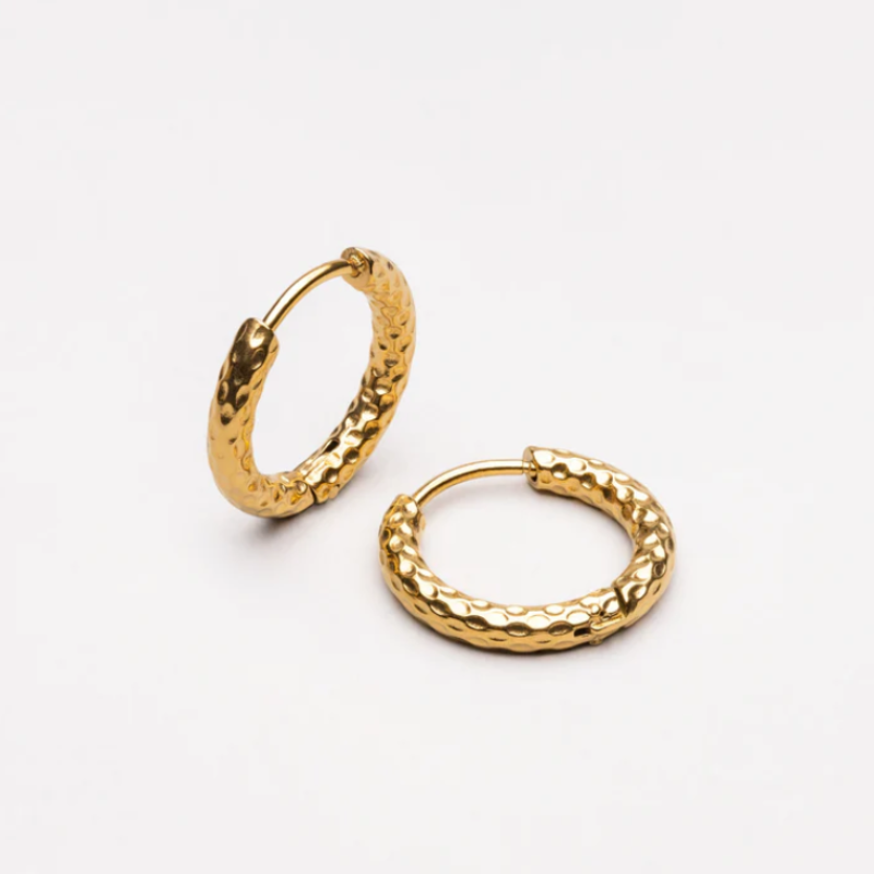 Boucles d'Oreilles en Hoops Plaquées Or