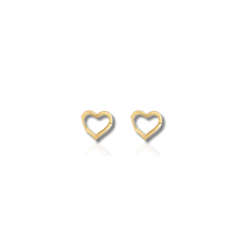 Boucles d'oreilles créoles en forme de cœur élégantes