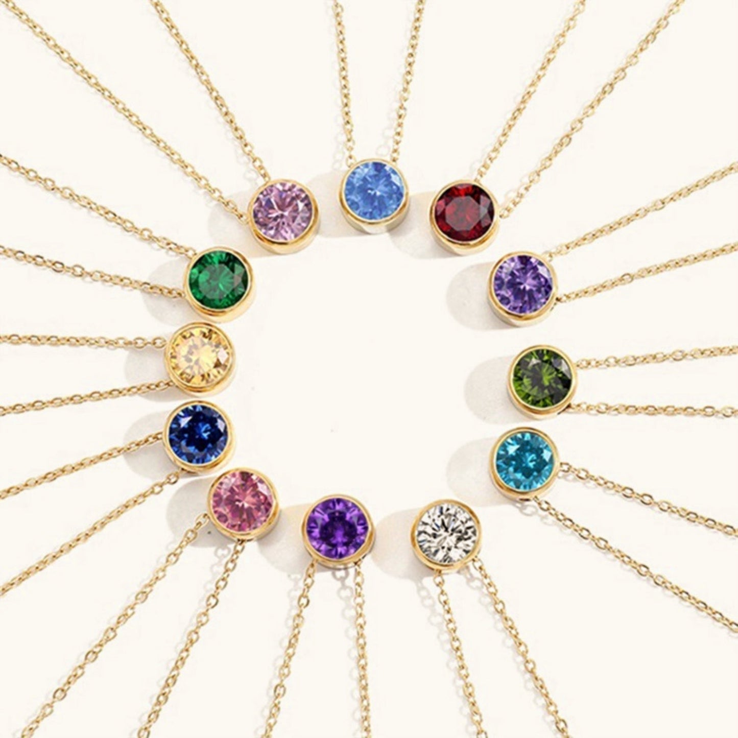 Collier Pierre de Naissance Doré