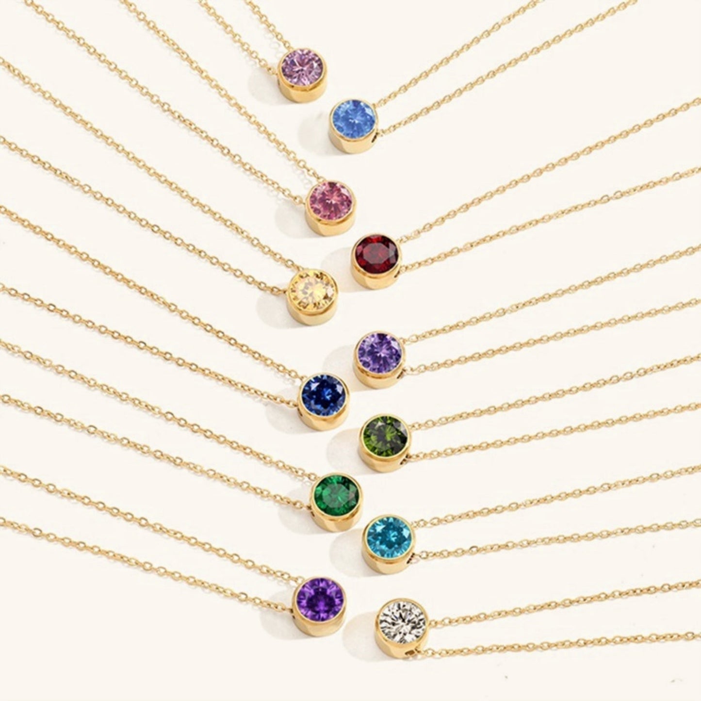 Collier Pierre de Naissance Doré