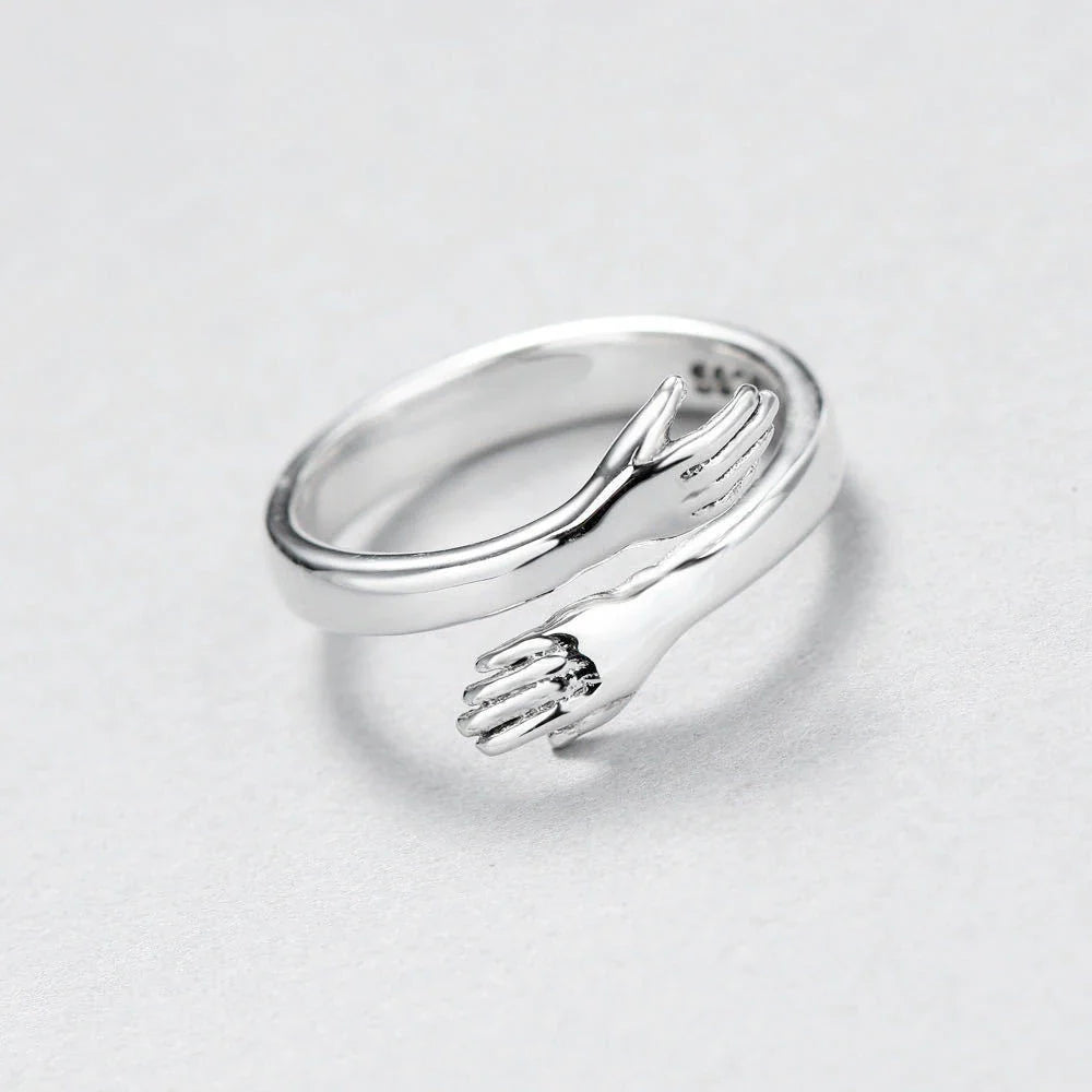 Bague ajustable bras argent – Léo