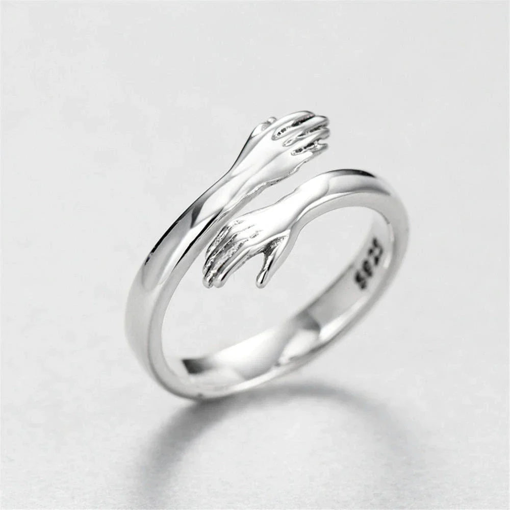 Bague ajustable bras argent – Léo