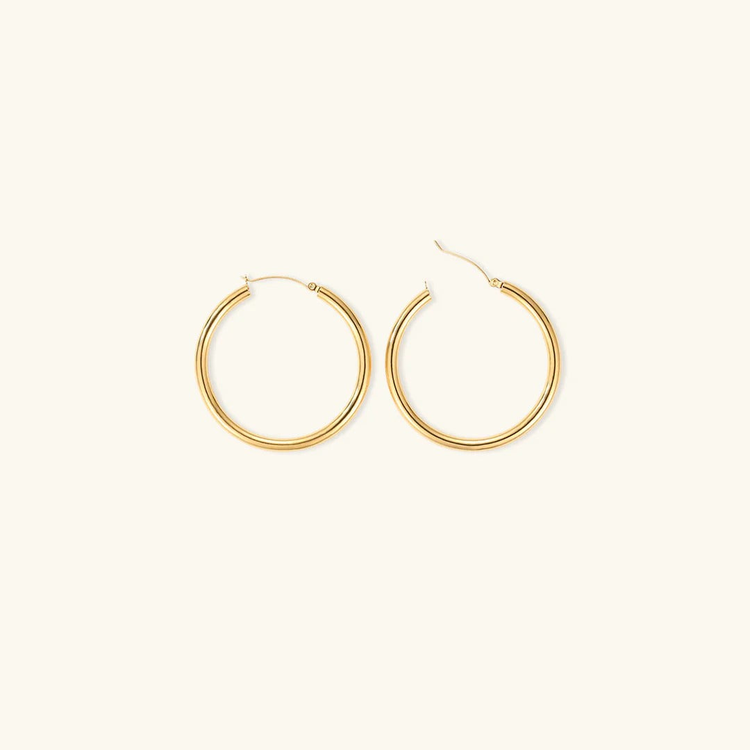 Boucles d'oreilles Rondes Plaquées or
