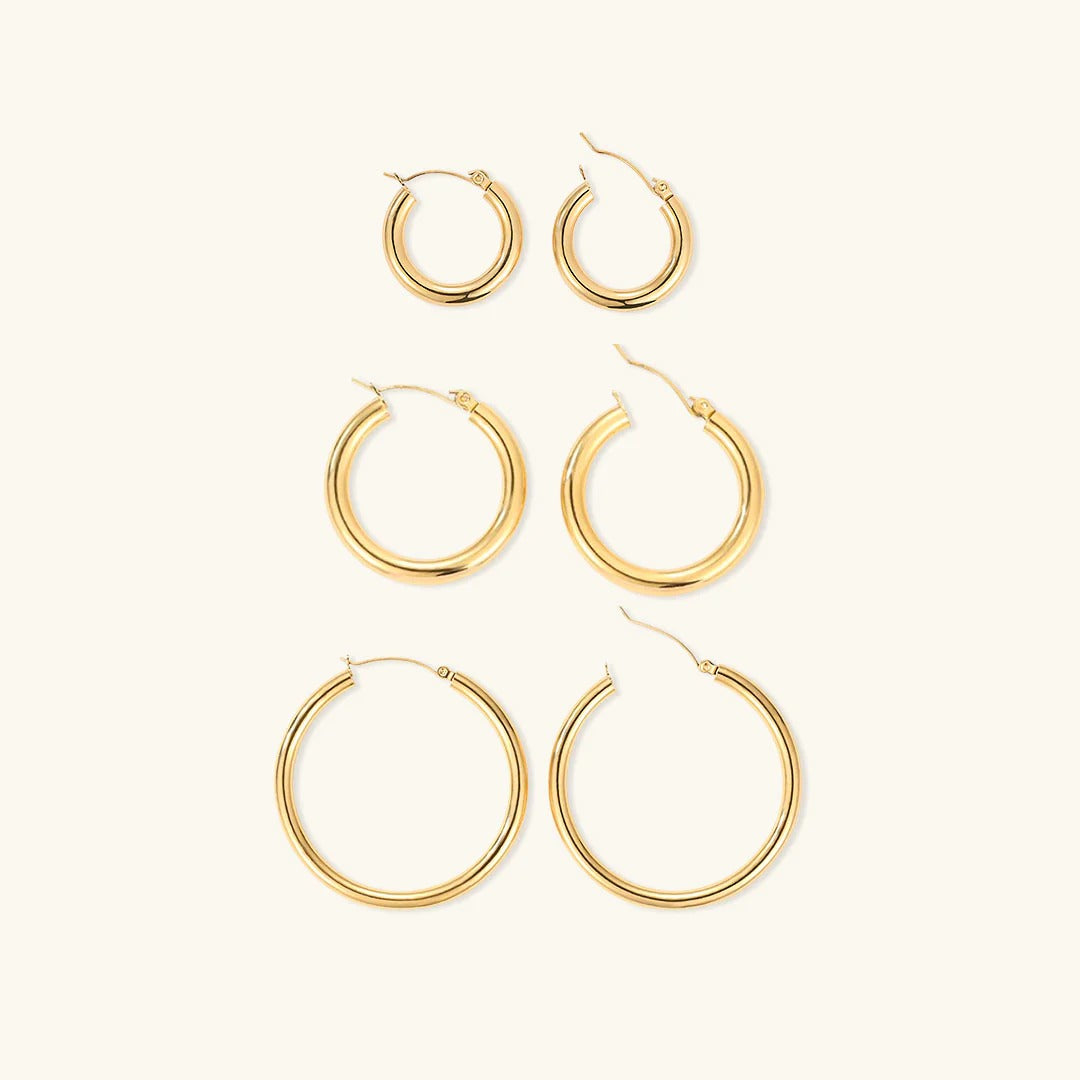 Boucles d'oreilles Rondes Plaquées or