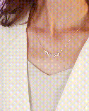 Collier pendentif trèfle or cristaux – Lila